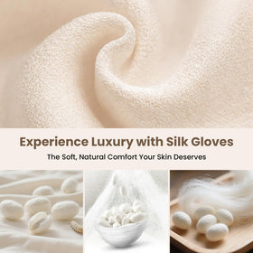 QAUUHJL Cellulite-smoothing silk gloves for firmer-looking skin and even texture