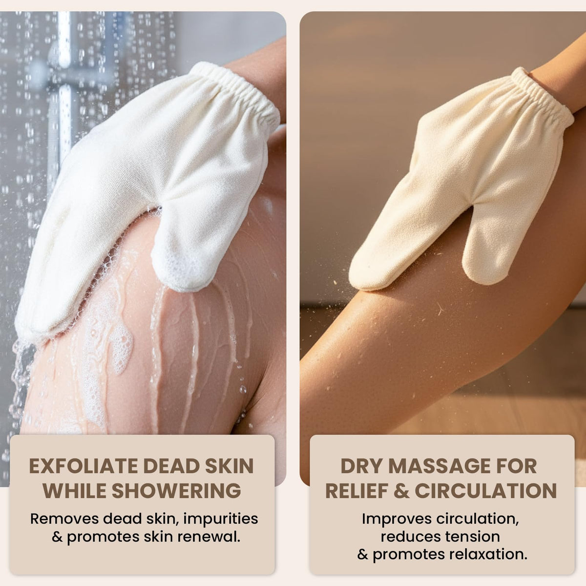 QAUUHJL Detoxifying silk massage aids skin cleansing and glow