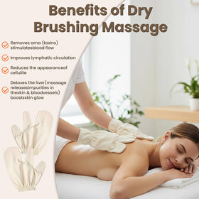 QAUUHJL Dry-brushing silk gloves for a soothing morning or evening routine