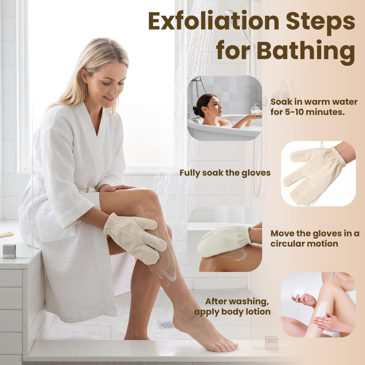 QAUUHJL Portable silk gloves for on-the-go body care and quick refresh