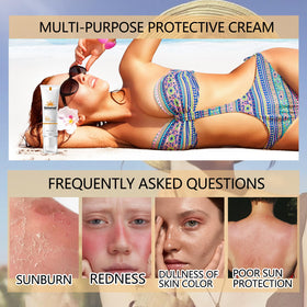 Qawnfy tinted sunscreen swatches reveal universal shade for many skin tones.
