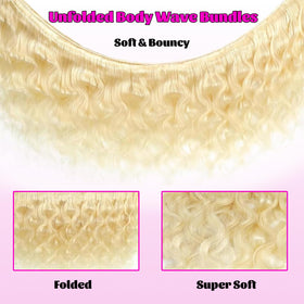 QBRVP 613 body wave bundles natural black color ready to dye and blend