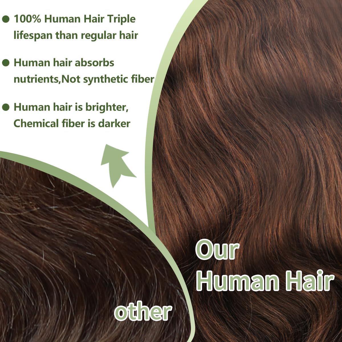 QBRVP chocolate brown 4-color wig offers trendy autumn look