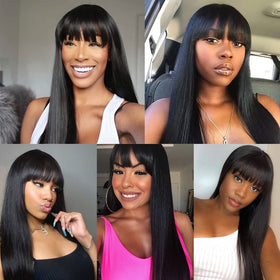 QD-Tizer adjustable-cap black wig offering comfortable fit