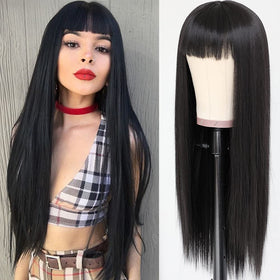 QD-Tizer no lace front wig with artificial scalp for natural parting
