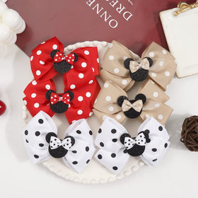 Qearl glossy polka dot bows ideal for birthdays and photos