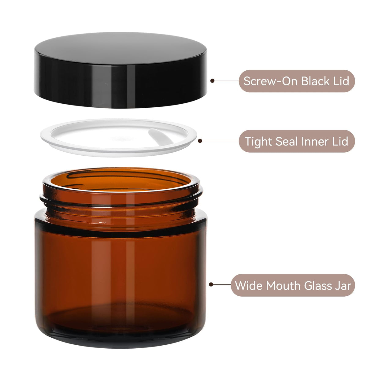Qeirudu black lid locks in product and prevents leaks