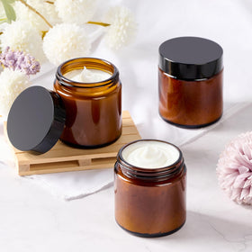 Qeirudu versatile container for lotions, candles, or body scrubs.