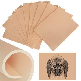 Qeqanazo 3mm tattoo skin sheet with thick silicone texture for realistic practice.