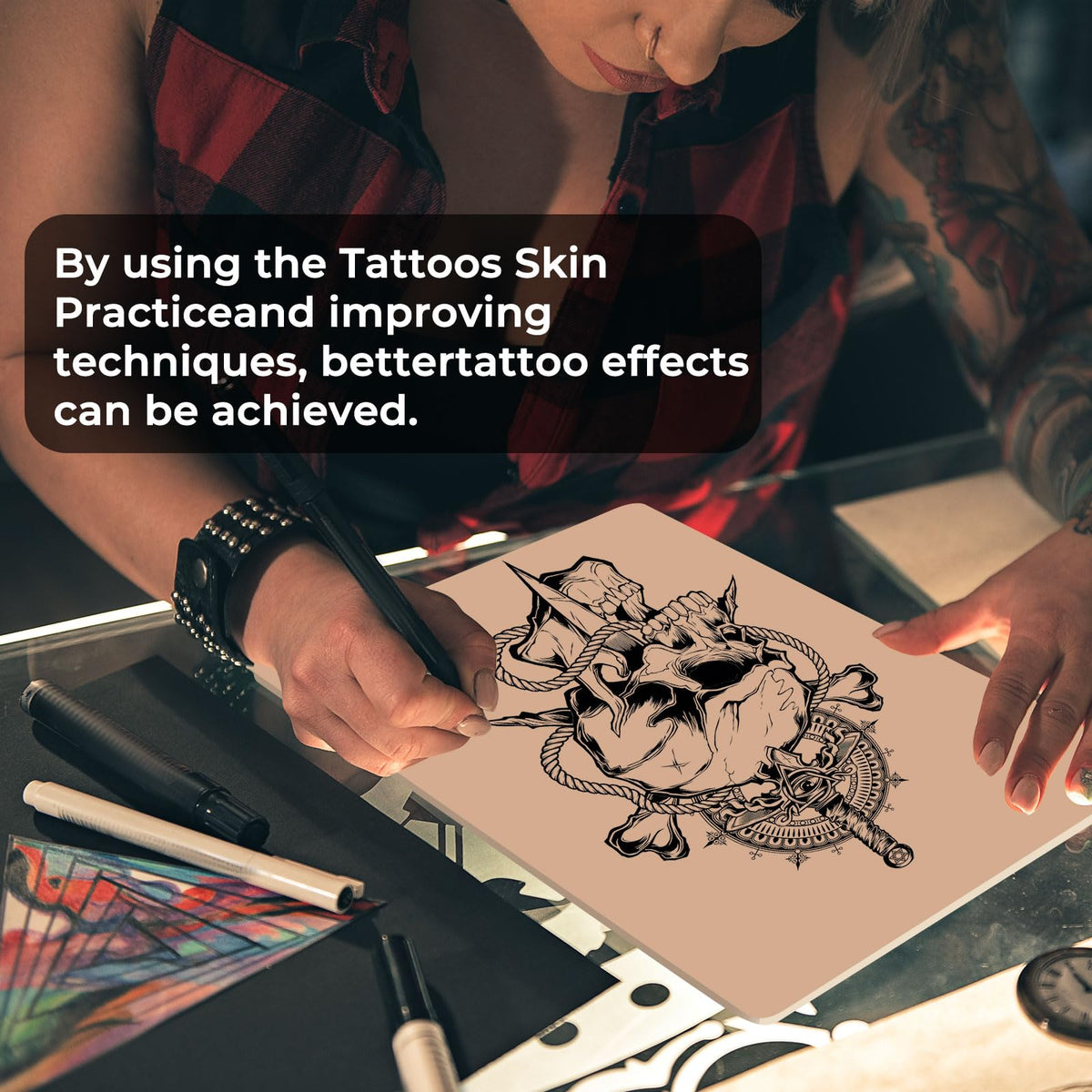 Qeqanazo silicone practice skin with soft, stretchable texture for lifelike feel.