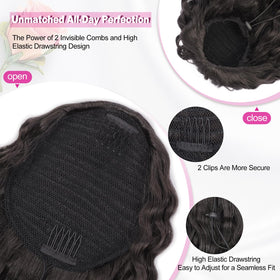 QGZ ponytail extension color-match for natural look under lighting