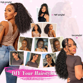 QGZ ponytail extension easy clip ensures secure placement