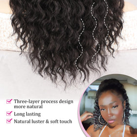 QGZ ponytail extension soft synthetic hair for lifelike texture