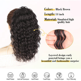 QGZ lightweight synthetic hair stays curl-friendly all day.