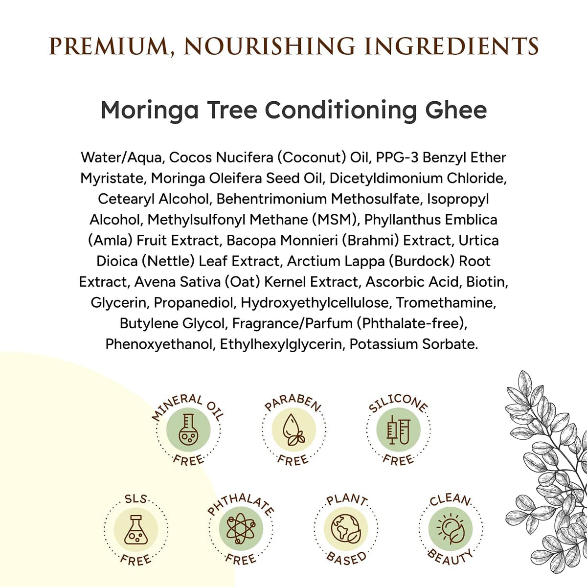Qhemet Biologics Moringa Tree Conditioning Ghee daily moisture on hair