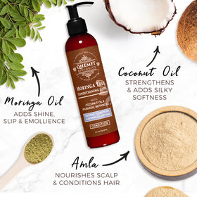 Qhemet Biologics Moringa Tree Conditioning Ghee showing detangling slip