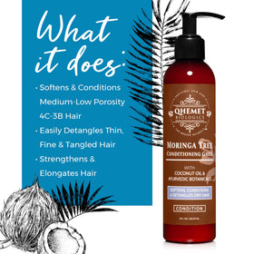 Qhemet Biologics Moringa Tree Conditioning Ghee creamy texture swatch