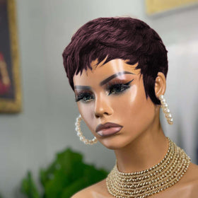 QiaQiaRing Pixie Cut Wig soft texture and natural shine support versatile outfits.