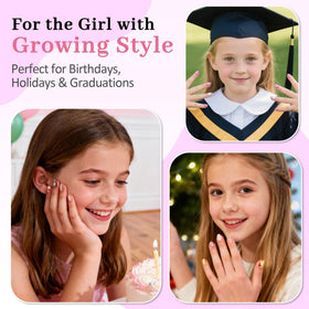 QIEK four-pack of stylish nails for birthdays and holidays.