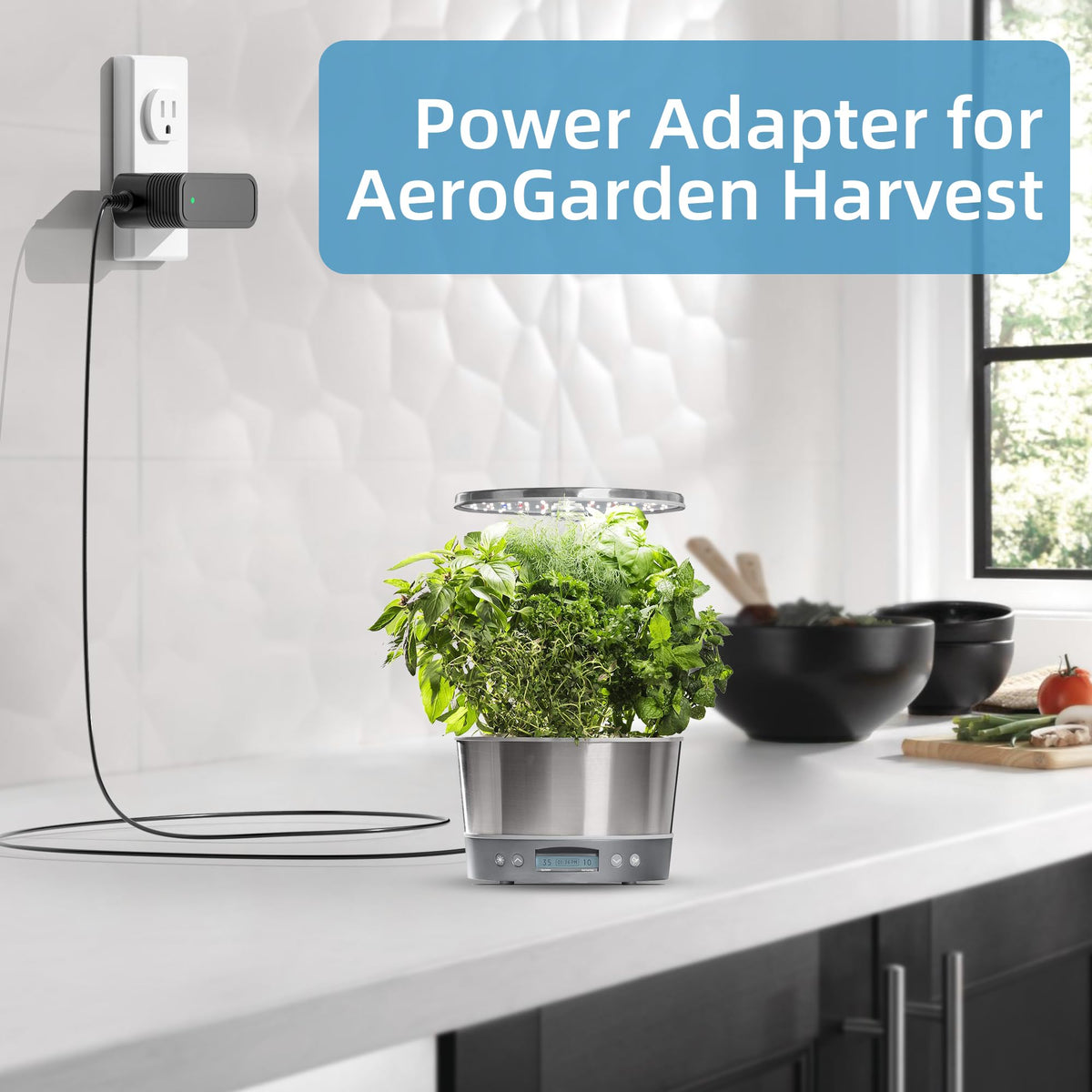 QIHOWHUE Aerogarden Harvest 360 Slim Elite adapter ensuring reliable garden sessions.