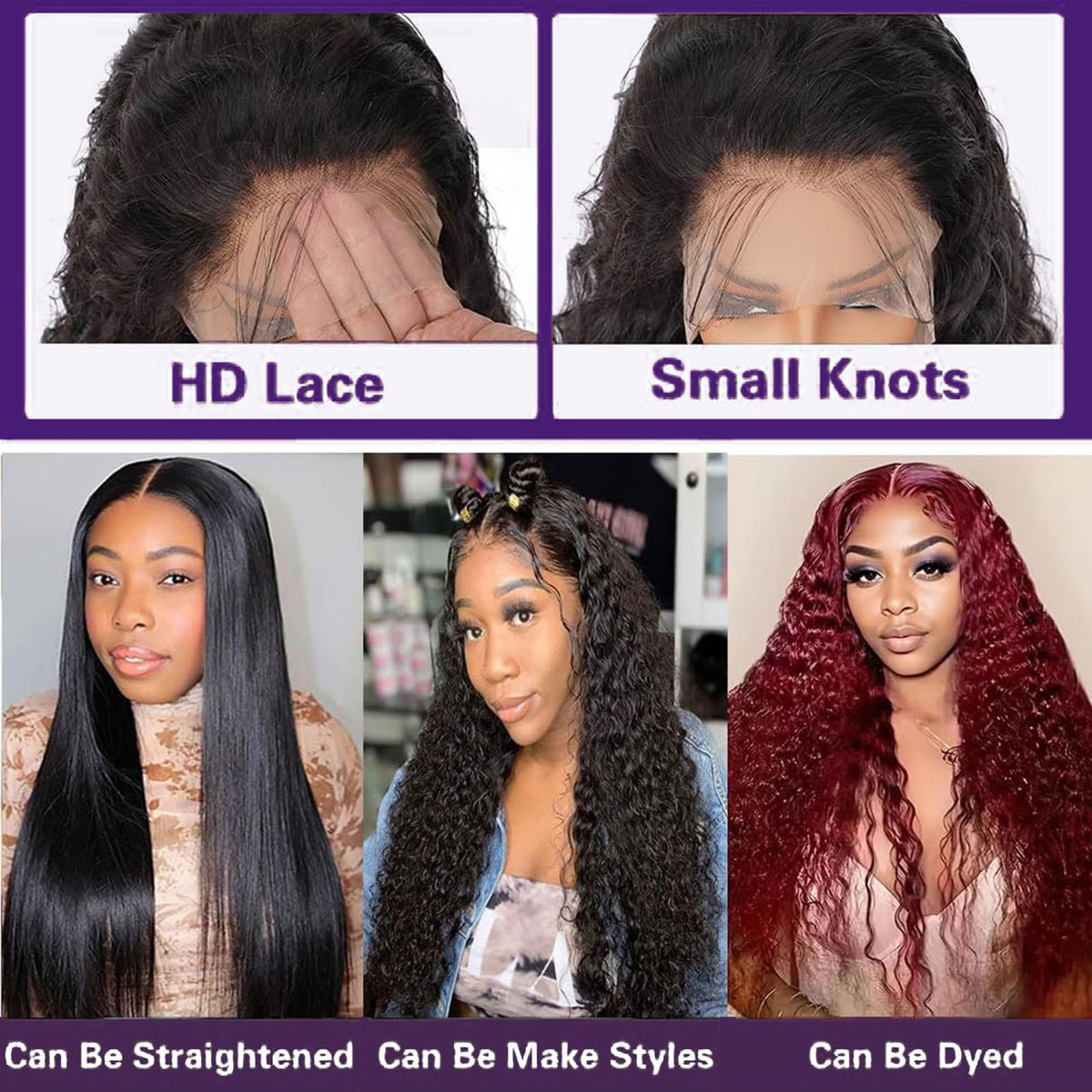 Qiikota dye and bleach-ready wig for customizable color.