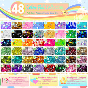 qiipii crystal rhinestones grid highlighting crystal color options for sparkle
