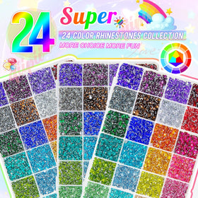 Qiipii 4mm crystal rhinestones with organized grids for precise embellishment.
