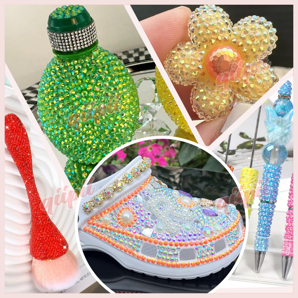 qiipii tweezers and wax pen included for precise gem handling