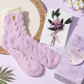 Qinline fuzzy socks plush comfort for cozy self-care evenings