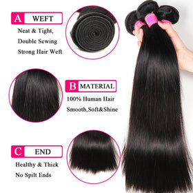 QinMei straight bundles 22 inch offer smooth texture and comfortable wear for long events.