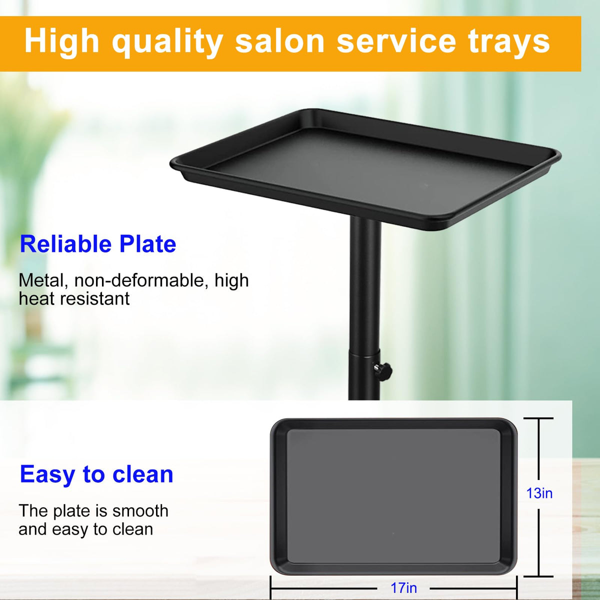 Qinrunkoi tray on wheels with smooth 360-degree silent casters