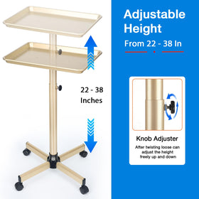 Qinrunkoi adjustable-height tray adapts from 22 to 39 inches for varied tasks.