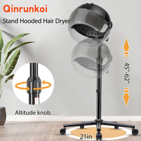 Qinrunkoi hooded dryer height adjustable for versatile seating or standing use