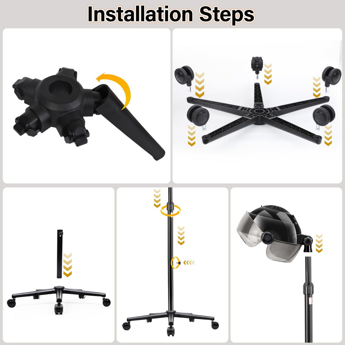 Qinrunkoi hooded dryer suited for home or professional use in salon or spa