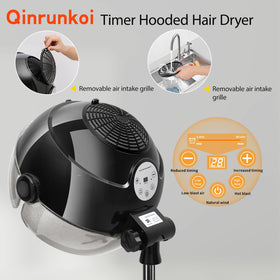 Qinrunkoi hooded dryer stand adjustable for comfortable seated styling
