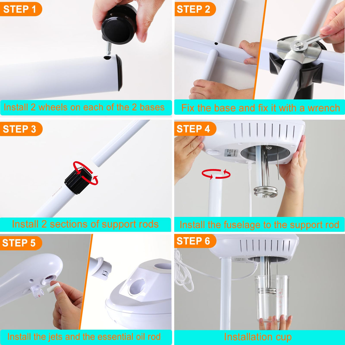 Qinrunkoi steamer with 360° rotating nozzle provides versatile angle control