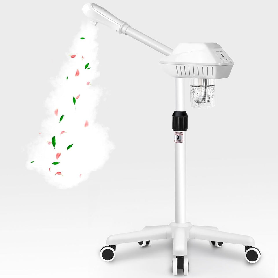 Qinrunkoi professional facial steamer with ozone mist for deep cleansing at home
