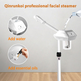 Qinrunkoi professional facial steamer with timer supports efficient spa sessions at home