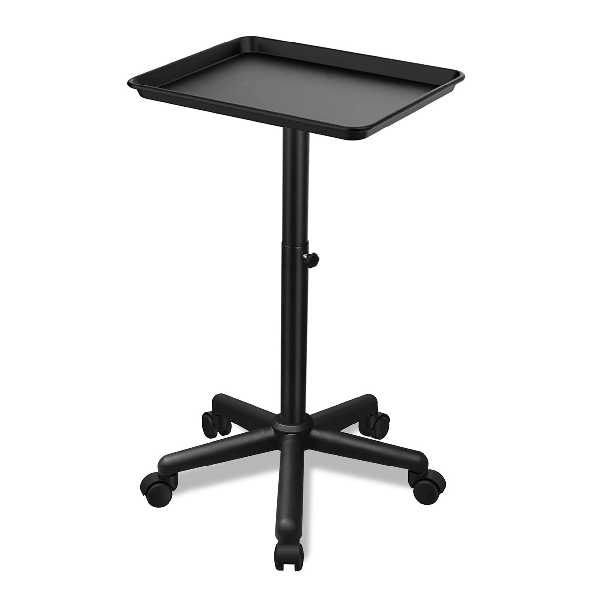 Qinrunkoi salon tray on wheels with a 21-inch base for stable support
