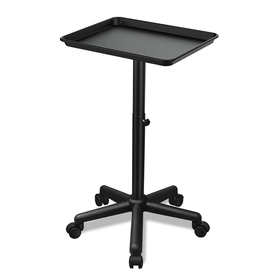 Qinrunkoi salon tray on wheels with a 21-inch base for stable support