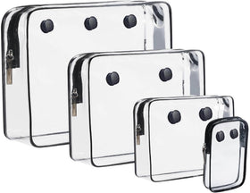 Qinyurj clear pouches 4-pack for bogg bag accessories keep items organized.