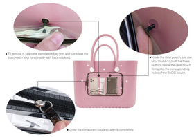 Qinyurj clear pouches multiple sizes organize essentials for travel.