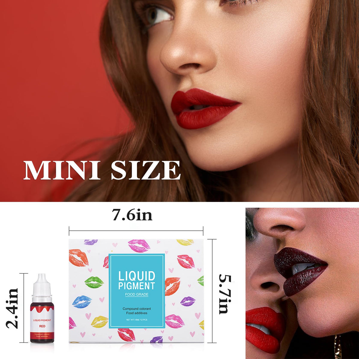 QIUFSSE rich colors blending in lip gloss pigments