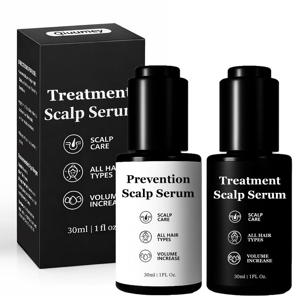 Qiuumey Hair Serum Bundle bottle pour for easy daily use.