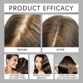 Qiuumey Hair Serum Bundle ingredients closeup shows botanical actives.