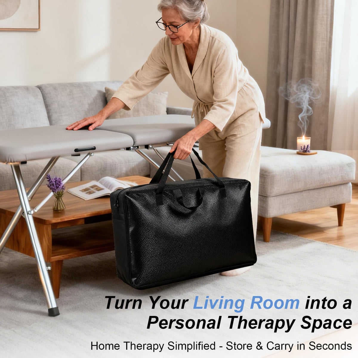 Qivine Upgrade Massage Tables Bag fits beds up to 37 inches long