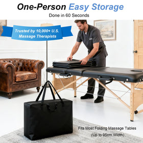 Qivine Upgrade Massage Tables Bag sturdy zipper for secure access