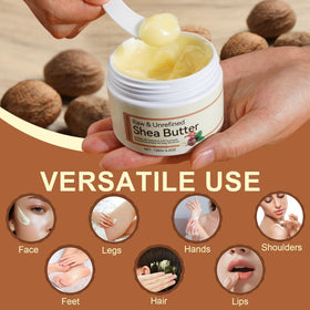 QJCWXIAOX shea butter in hair care routine adds shine.