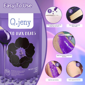 Q.jeny wax beads for face and bikini area provide precise, smooth results