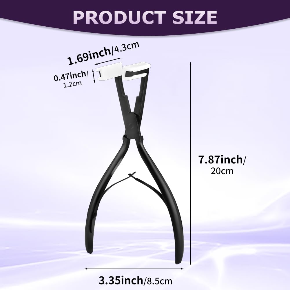 QKDS Tape In Extensions Plier side view highlights ergonomic design for comfortable use